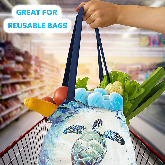 Kona Blue Ice 2 Pound Ice Packs for Coolers - Long Lasting Design - Refreezable Reusable Cooler Ice Pack (2)