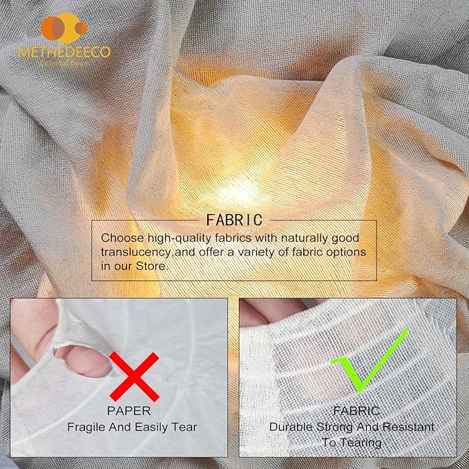 2PCS hanging lamp shade Oval Cylinder Linen Pendant Light Shade 20+13.5inch Hanging Fabric LampShade Beige Lanterns for Living Room, Dining Room, Bedroom Décor, Hotel, Window Display & Gift Giving