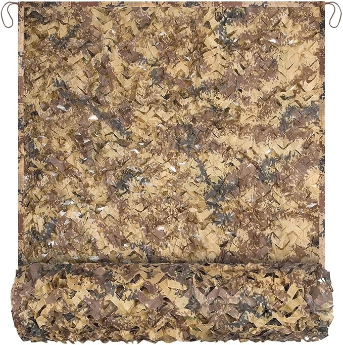 Camo Netting Camouflage Netting 20x20 10x20 10x10 Bulk Roll Burlap Camo Tarp Sunshade Net for Hunting Blind Dinosaur Birthday Jungle MilitaryTheme Party Decoration Camping Shooting