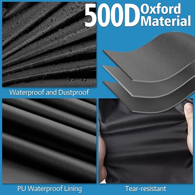 Kingling Patio Table Covers, Rectangular Outdoor Dining Table Cover 68 inch Outdoor Coffee Table Covers Waterproof Heavy Duty Patio Furniture Covers for Outdoor- 68''L x 38''W x 28''H (Black)