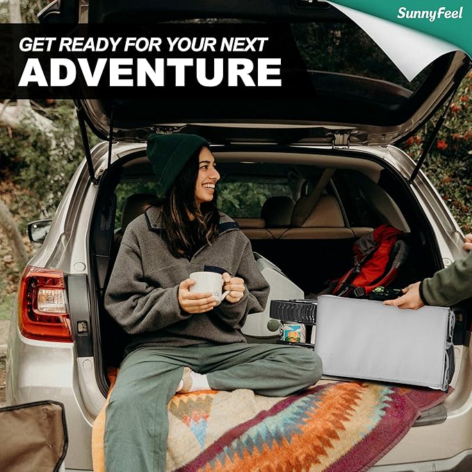 SunnyFeel Heavy Duty Collapsible Outdoor Utility Wagon Cart 400LB Capacity Adjustable Handlebar,Foldable Beach Wheels Stable Durable Oxford Fabric for Shopping Garden Camping (Black & Grey)