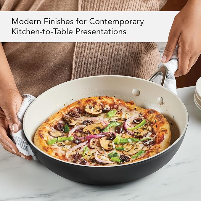 KitchenAid Hard Anodized Ceramic Nonstick Frying Pan/Skillet, 12.25 Inch, Matte Black