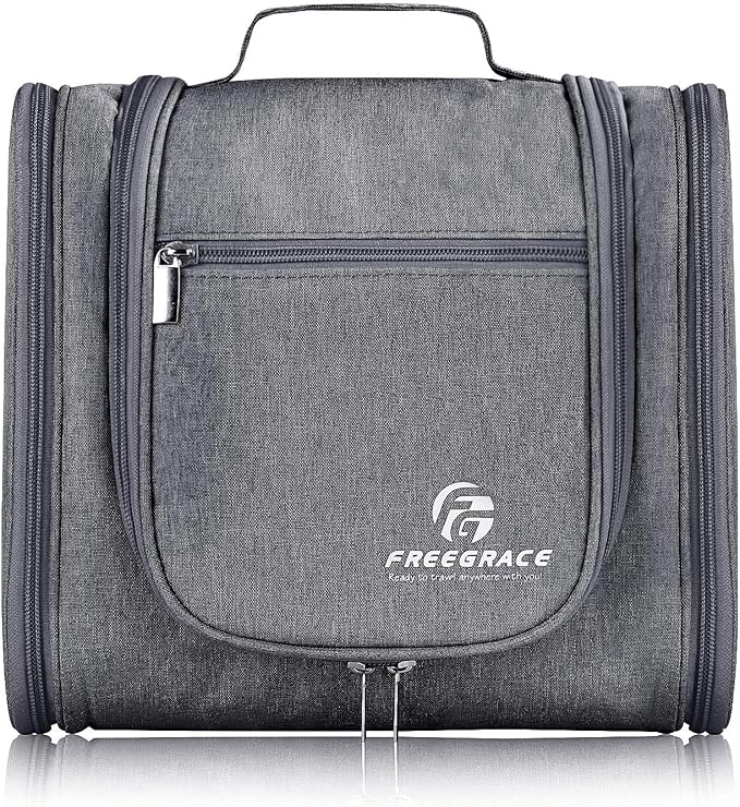 Hanging Toiletry Bag Extra Large Capacity | Premium Travel Organizer Bags For Men And Women | Durable Waterproof Nylon Bathroom, Shower, Makeup Bag For Toiletries, Cosmetics, Brushes