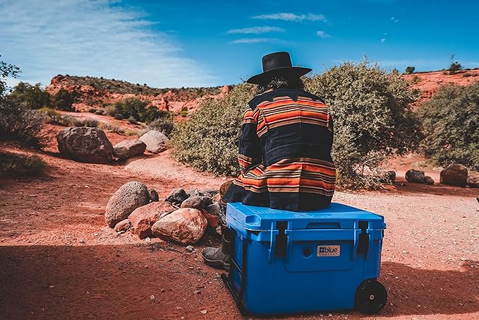 Blue Coolers Ice Vault – 60 Quart Roto-Molded Ice Cooler (Large Ice Chest Holds Ice up to 10 Days)