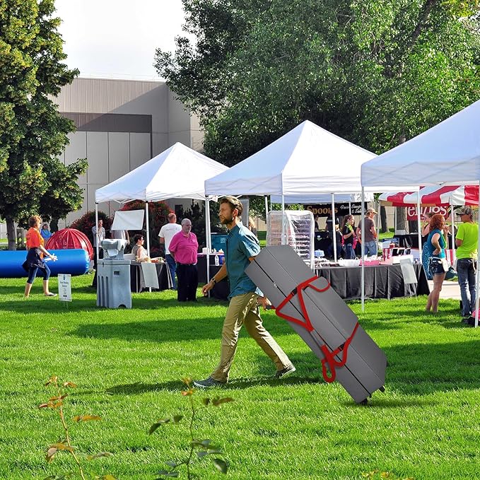 Cuddly Nest Wheeled Canopy Bag Replacement for 10x20ft Pop Up Canopy Tent-Rolling Carry Storage Bag with Sturdy Handles/Buckle Strap and Pocket