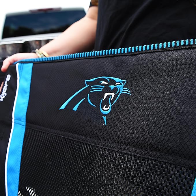 Kijaro Dual Lock Pro, Sports Fan Folding Chair, 26" L x 35.5" W x 37" H, Carolina Panthers