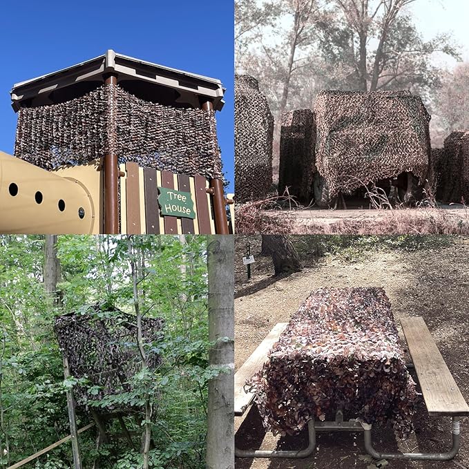 Camo Netting Camouflage Netting 20x20 10x20 10x10 Bulk Roll Burlap Camo Tarp Sunshade Net for Hunting Blind Dinosaur Birthday Jungle MilitaryTheme Party Decoration Camping Shooting