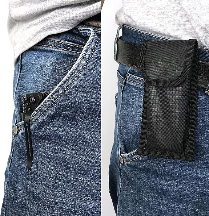 ALBATROSS 6-in-1 Survival Tactical Military Folding Pocket Knives with LED Light,Seatbelt Cutter,Glass Breaker,Magnesium Fire Starter,Bottle Opener;Multi-Function Emergency Tool(Black)