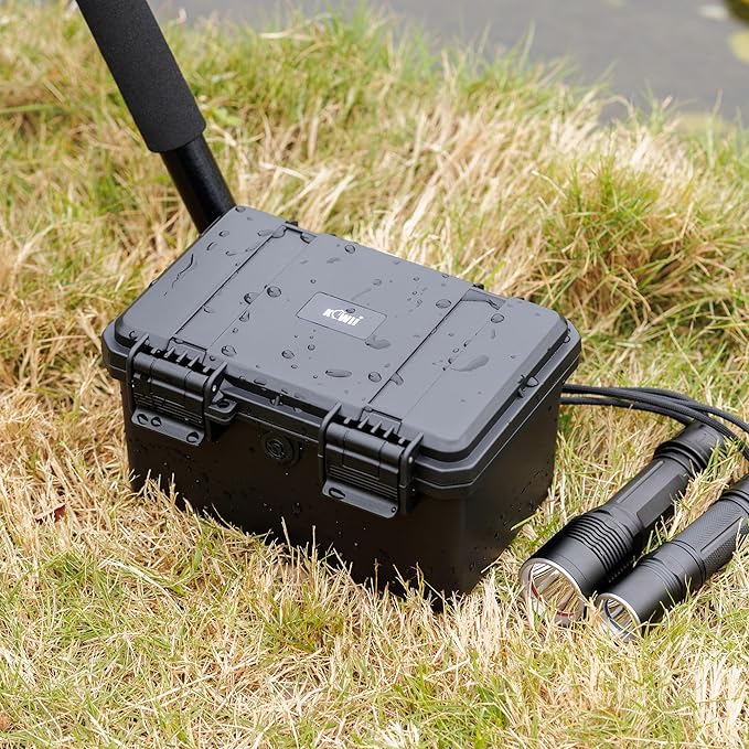 KIWIFOTOS 24 Slots 21700/20700 Battery Storage Case IP67 Waterproof Hard Case Batteries Caddy Organizer Holder for Household & Outdoor Camping (Battery Not Included)