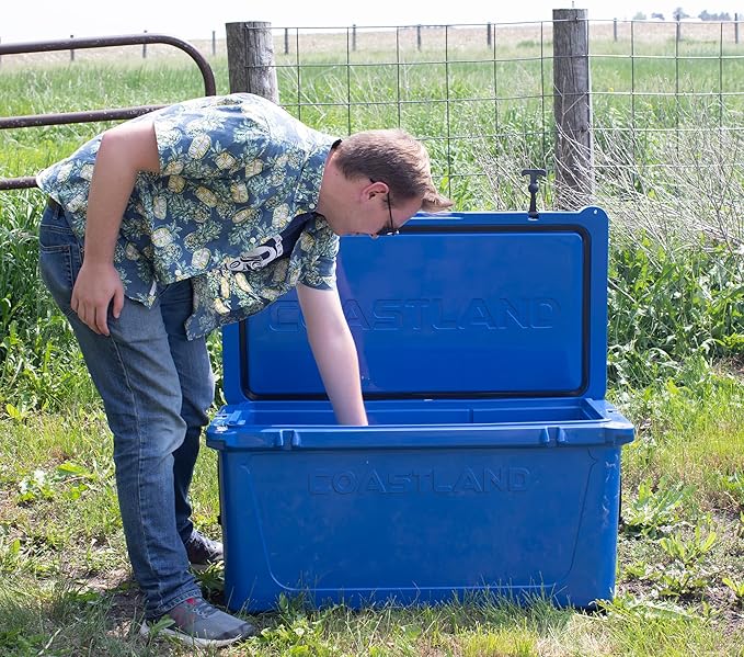 Coastland Delta Series Rotomolded Coolers, Premium Everyday Use Insulated Cooler, Ideal Portable Ice Chest Available in Multiple Capacities & Colors