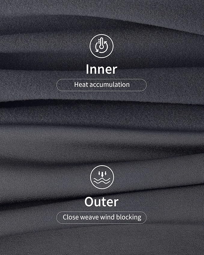 WEERTI Thermal Underwear for Men Long Johns with Fleece Lined, Base Layer Men Cold Weather Top Bottom