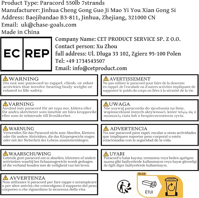 HERCULES Type III Paracord 550 Paracord Rope Parachute Cord, 100' Purple for Camping Cord, Survival Rope