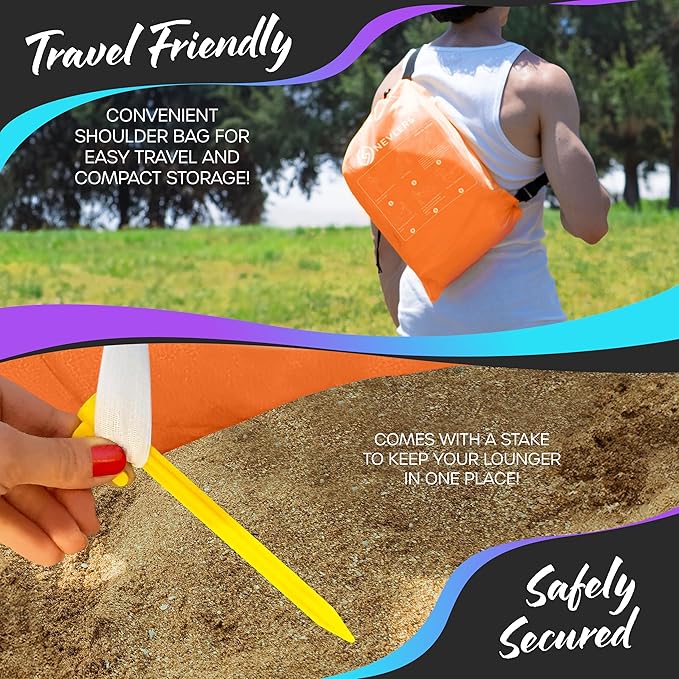 Nevlers Inflatable Lounger | 210T Polyester Inflatable Chair | No-Pump Blow Up Couch | Camping Couch Air Sofa Bed w/ 450 lbs. Cap., Pockets & Matching Bag | Use as Inflatable Couch for Adults & Kids