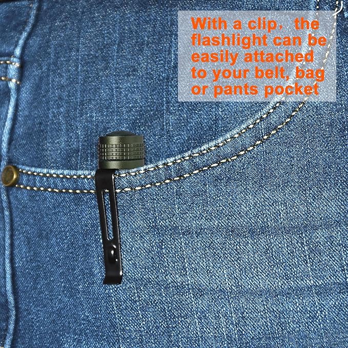 Beieverluck 10 Pack Small Mini LED Flashlight Pocket Flashlight Pen Light Flashlight Tactical Flashlight with Clip Flashlights for Camping Outdoor Emergency Inspection Fathers Gifts for Dad Husband