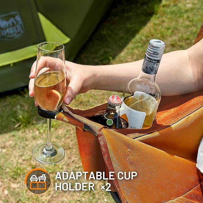 Timber Ridge Double Camping Chair, Heavy Duty Outdoor Folding Camp Couch, Loveseat Camping Chairs Perfect for Campsites, Patio/Lawn, Soccer Games or Other Youth Sports, Supports 800 lbs