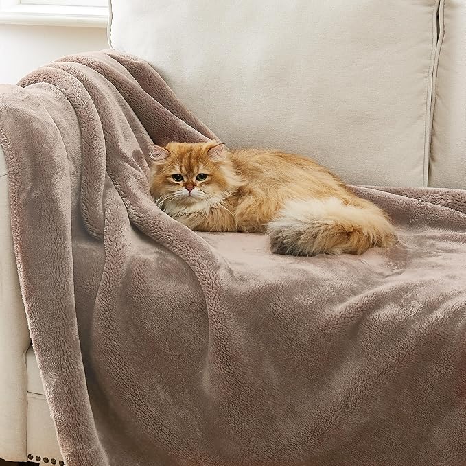 UGG Whitecap Plush Throw Blanket Fleece Lightweight Soft Throw for Couch or Bed Luxury Home Decor for Living Room Washable Hypoallergenic Blankets for Dorm Decor, 50-inch x 70-inch, Light Fawn Brown