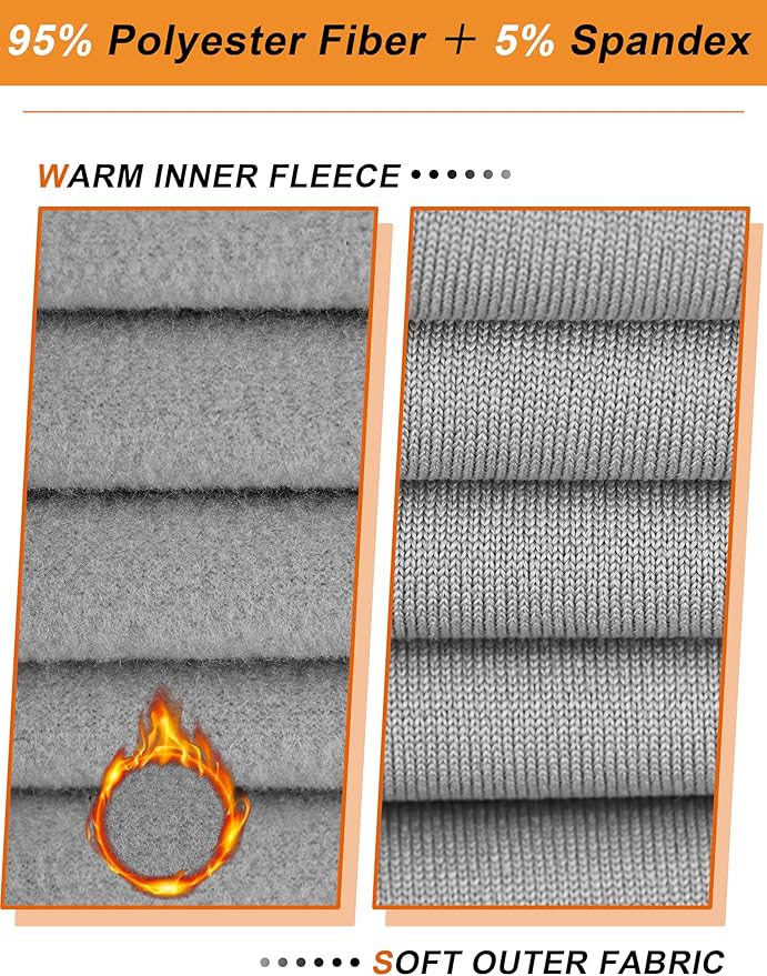 URATOT 3 Sets Women's Thermal Underwear Set Fleece Lined Long Johns Thermal Underwear Base Layer for Women Cold Winter