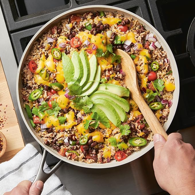 KitchenAid Hard Anodized Ceramic Nonstick Frying Pan/Skillet, 12.25 Inch, Matte Black