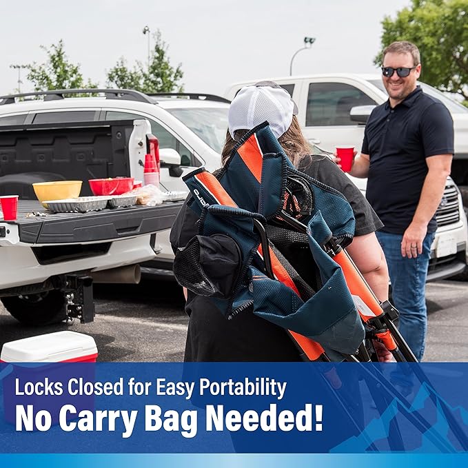 Kijaro Sports Fan Folding Chair, 26" L x 35.5" W x 37" H, Chicago Bears