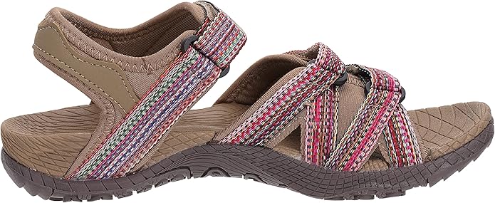 WHITIN Women’s Hiking Sandals with Arch Support | Adjustable Hook and Loop Straps | Durable Sport Sandals for Outdoor Adventure