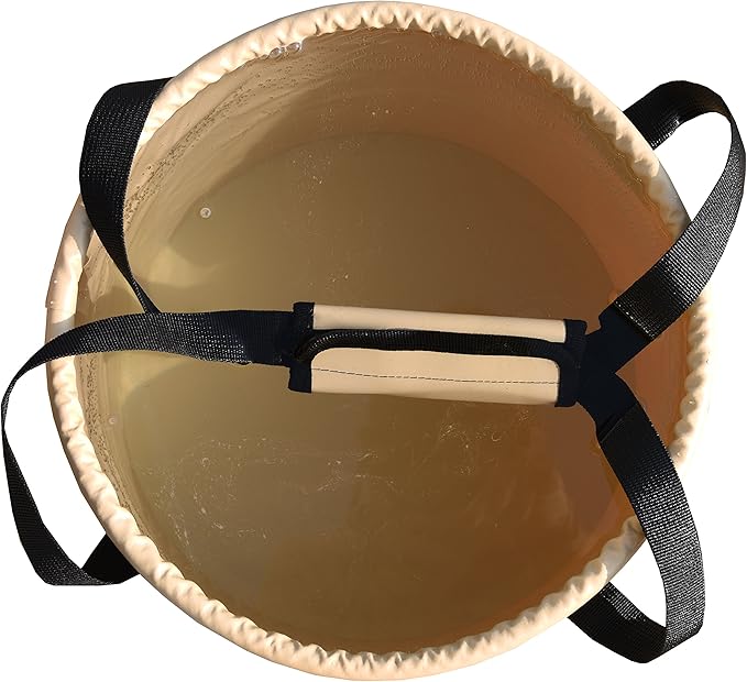 Premium Collapsible Bucket by Freegrace - Compact Portable Folding Water Container - Lightweight & Durable - Includes Handy Tool Mesh Pocket