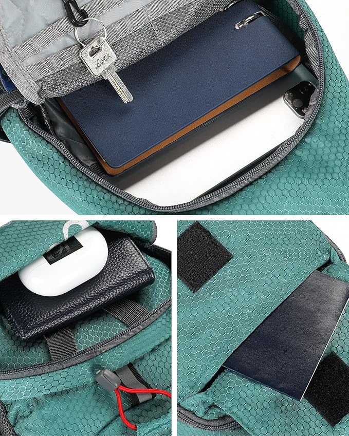 WATERFLY Packable Small Crossbody Sling Backpack Shoulder Chest Bag Daypack for Hiking Traveling