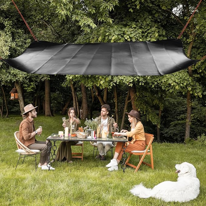 RedSwing 6 Pack Heavy Duty Reflective Survival Space Blankets, Multipurpose Emergency Thermal Blanket for All Weather, Black