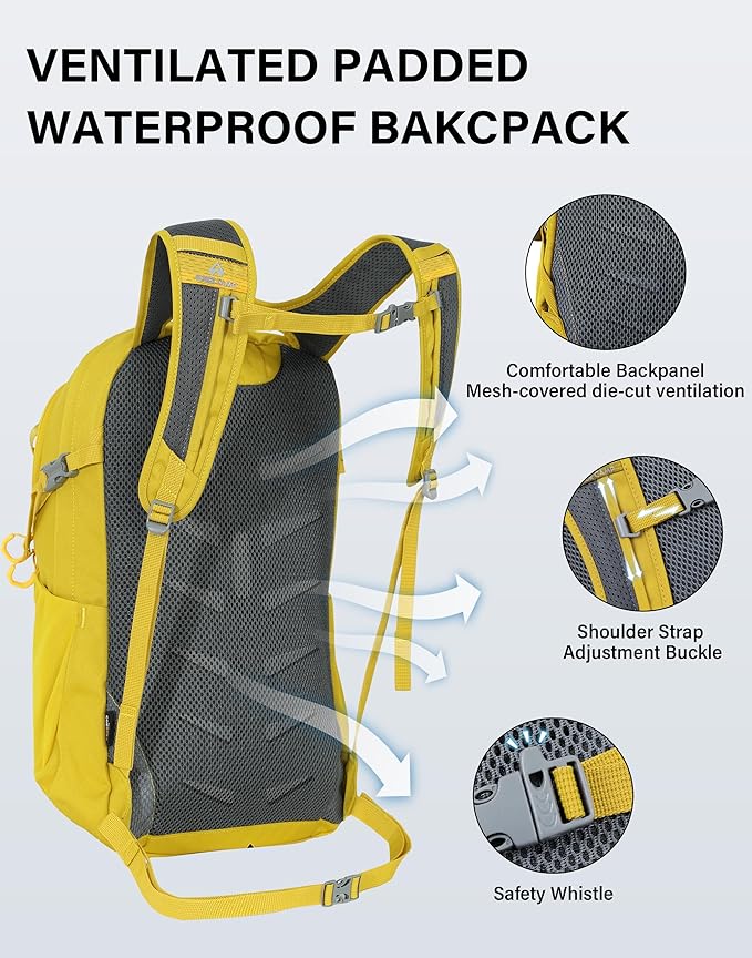 Pioneer Camp Hiking Backpack 22L Small Hiking Hydration Gear Lightweight Camping Backpack Travel Daypack for Women Men