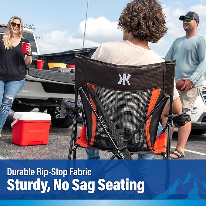 Kijaro Sports Fan Folding Chair, 26" L x 35.5" W x 37" H, Cleveland Browns