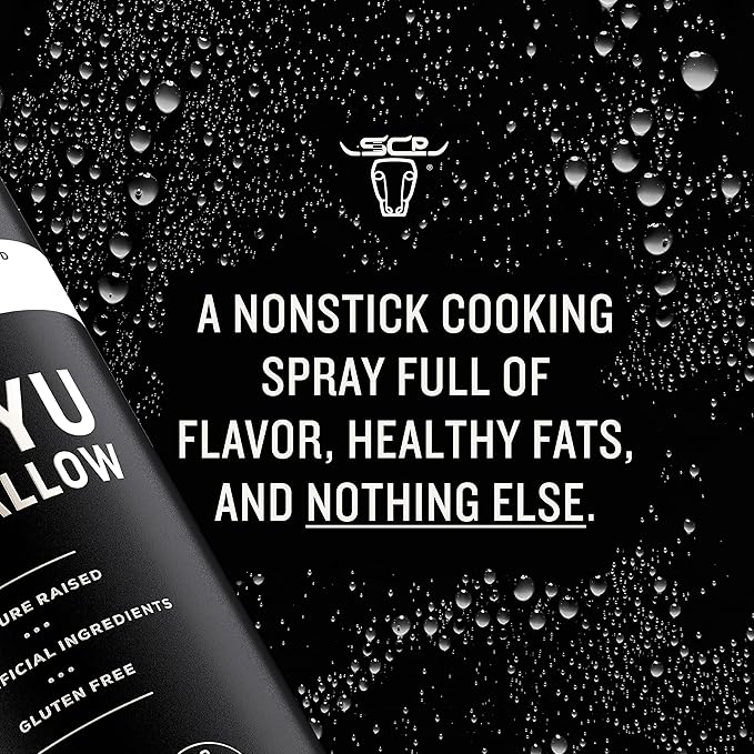 South Chicago Packing Wagyu Beef Tallow Spray, Umami-Rich, Flavorful, Perfect for Sauteing, Stir-frying and Grilling, Nonstick Cooking Oil, 7 Fl Oz