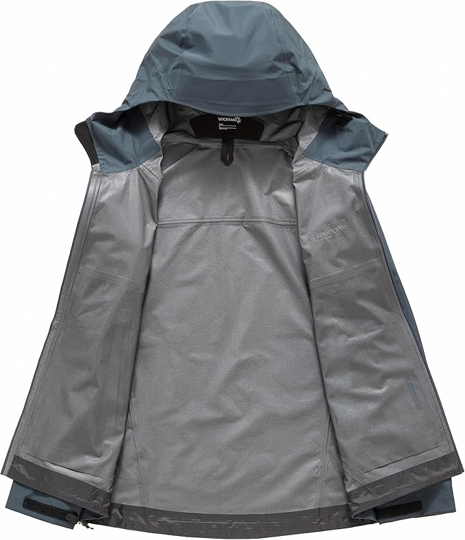 WICKHAM Men's High-performance Rain Jacket Outdoor Waterproof Windproof Coat fully Sealed Seams Shell for Expedition,Golf