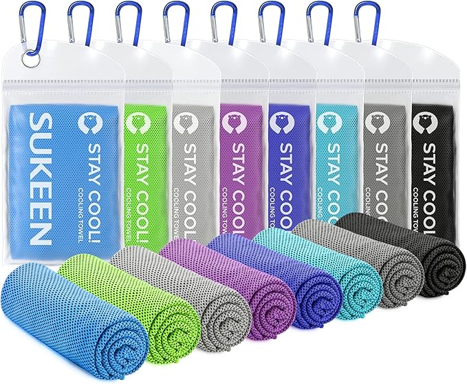 Sukeen Cooling Towel (40"x12") Bulk Ice Towel,Soft Breathable Chilly Towel,Microfiber Towel for Yoga,Sport,Running,Gym,Workout,Camping,Fitness,Workout & More Activities