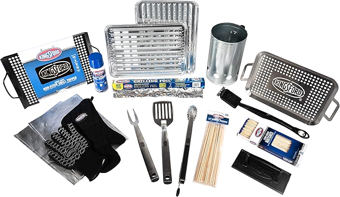 Kingsford Extreme Heat BBQ Grill Gloves, 2 Count | Heat Resistant Barbecue Gloves | The Ultimate Heat Barrier Silicone Grilling Gloves with Anti-Slip Safe Grip, Black, 1 Size Fits All