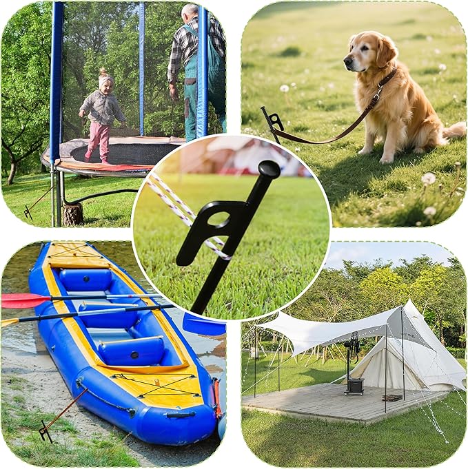 12 Pack Tent Stakes Heavy Duty Forged Steel Camping Stakes for Ground Outdoor Decorations Canopy