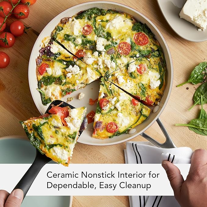 KitchenAid Hard Anodized Ceramic Hard Anodized Ceramic Nonstick Frying Pan, 12.25-Inch - Empire Red