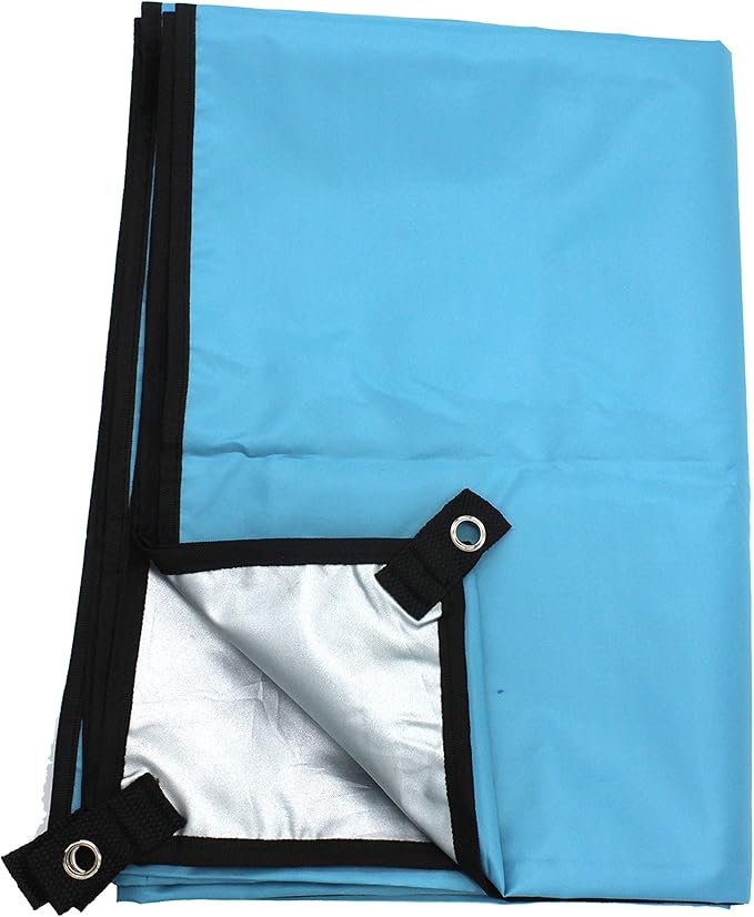 WoneNice 118 x 118 inches Waterproof Camping Tarp Footprint Ground Sheet - Lightweight, Durable UV & Rain Protection for Tents, Beach, Picnics, Car or Camping and Adventure, Sky Blue