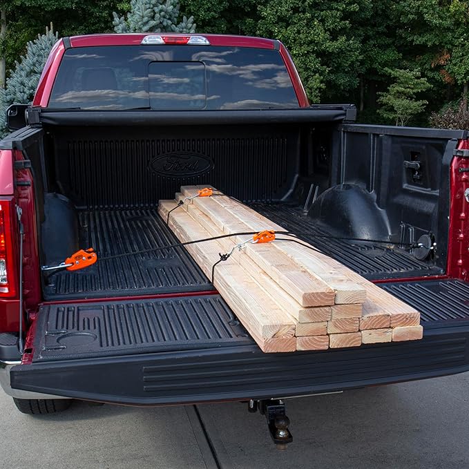 Tie Boss - 1/4 Inch, Medium Duty, (150 lbs Working Load Limit), Weather Resistant, Tie Down, Rope Tightening System, (w/15 ft Rope) (Pack of 1) (Blue)