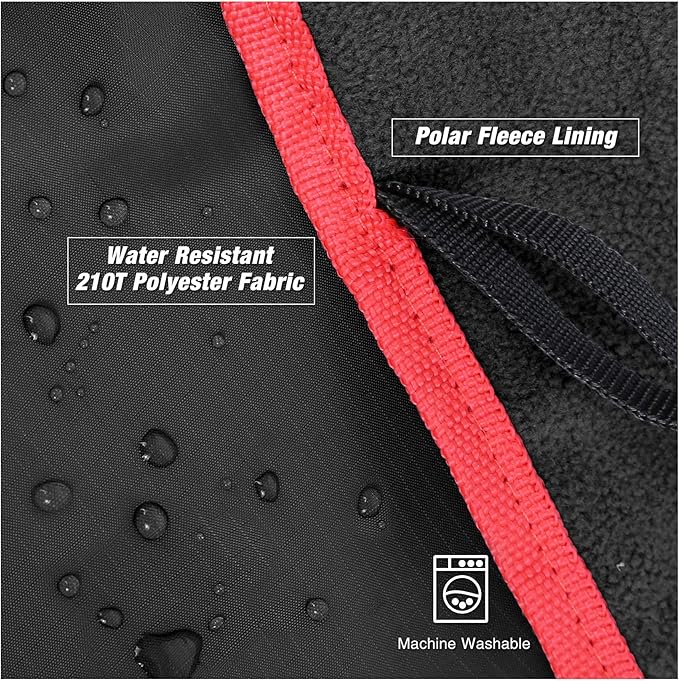 REDCAMP Large Waterproof Stadium Blanket for Cold Weather, Soft Warm Fleece Camping Blanket Windproof for Outdoor Sports, Blue/Red (Outer Black/Inner Black)