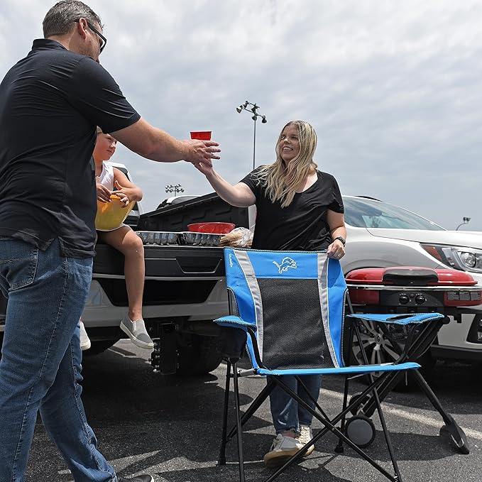 Kijaro Sports Fan Folding Chair, 26" L x 35.5" W x 37" H, Detroit Lions