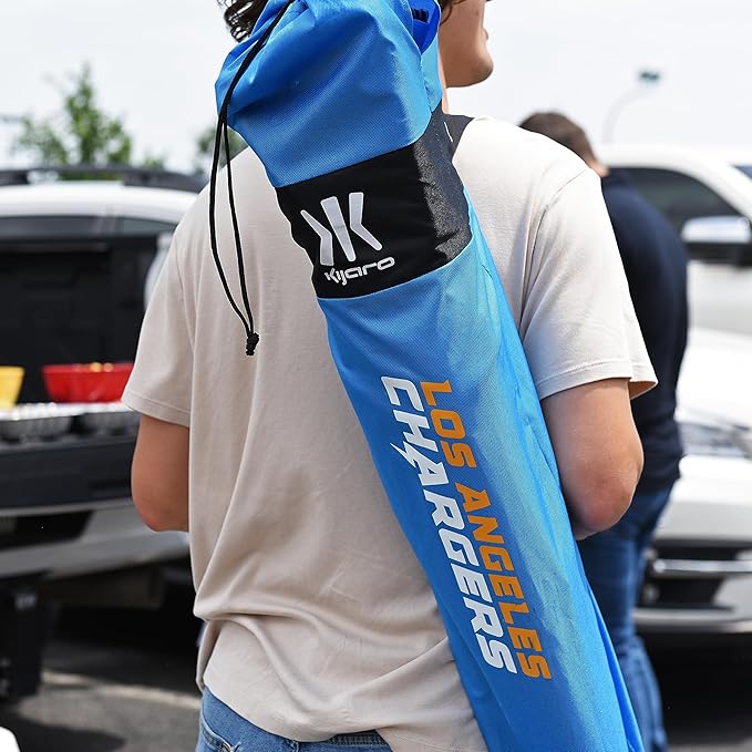 Kijaro Sports Fan Folding Chair, 26" L x 35.5" W x 37" H, Los Angeles Chargers