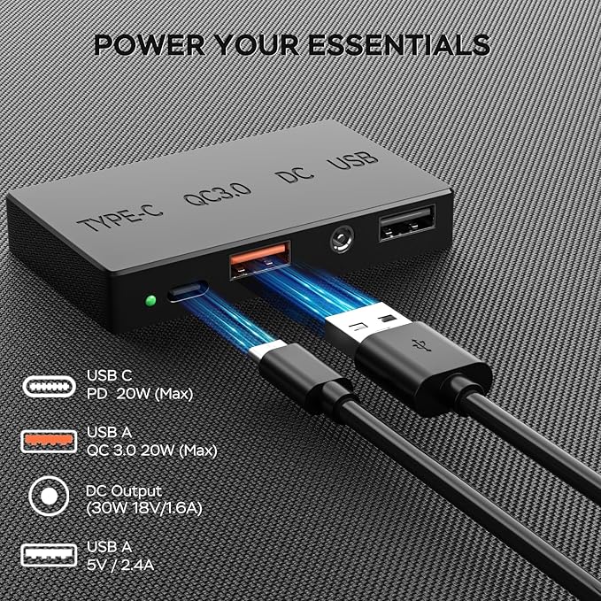 MARBERO Portable Solar Panel 30W Solar Panel Charger 23% High Efficiency Foldable Solar Panels QC3.0 USB & DC Port Compatible with Cell Phone Ipad Laptop IP65 Waterproof for Camping Outdoor Cloudy