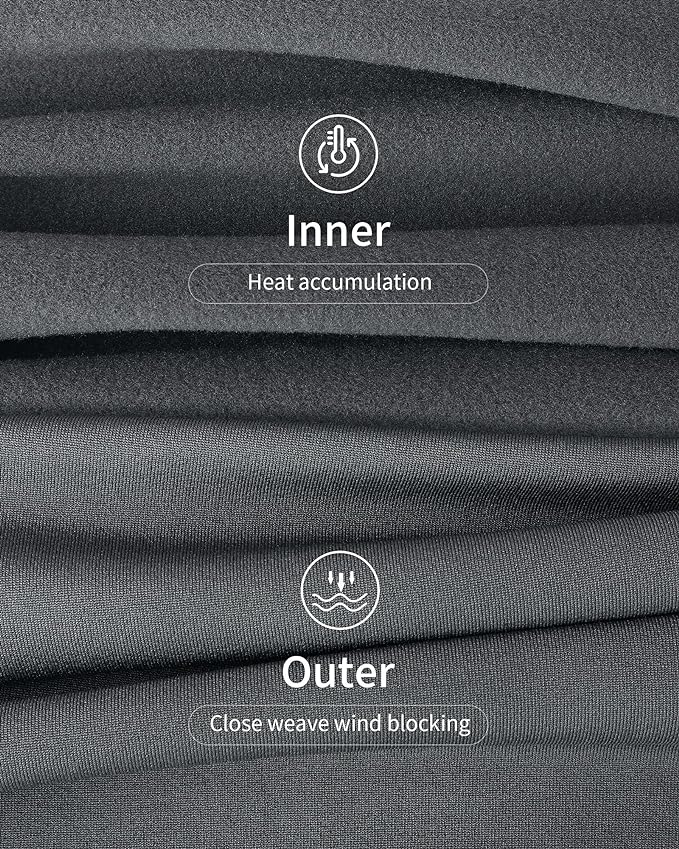 WEERTI Thermal Underwear for Men Long Johns with Fleece Lined, Base Layer Men Cold Weather Top Bottom