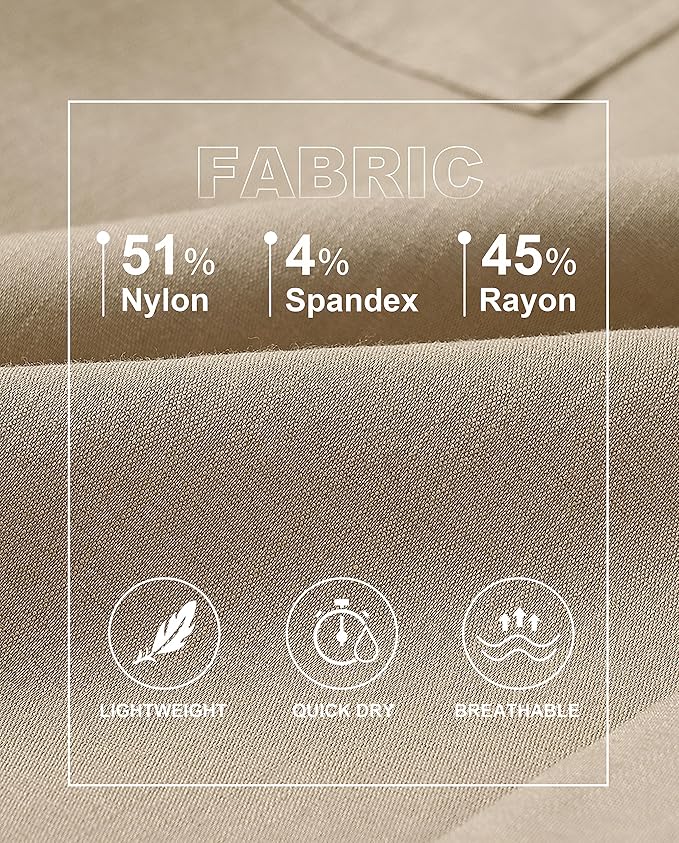 MoFiz Women's Outdoor Cargo Pants Lightweight Joggers Elastic Waist Athletic Hiking Sweatpants Casual Travel Pant with Pocket