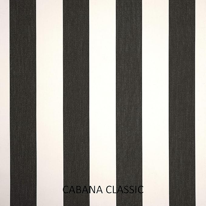 Sorra Home Sunbrella Bristol Square Chair Cushion (Set of 2) - Fade & Water Resistant, Outdoor & Indoor Patio Seat Cushion with Plush Foam - Cabana Classic (20" x 20" x 2.5")