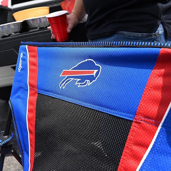 Kijaro Sports Fan Folding Chair, 26" L x 35.5" W x 37" H, Buffalo Bills