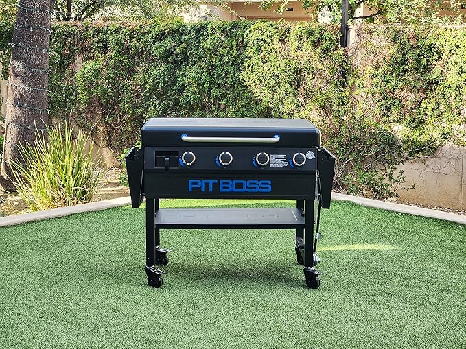 Pit Boss 10963 4-Burner Gas Griddle, Black