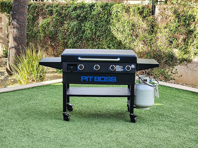 Pit Boss 10963 4-Burner Gas Griddle, Black