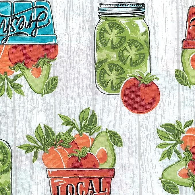 LAMINET Elastic Fitted Table Cover - Garden to Table - Small Round - Fits Tables up to 44" Diameter