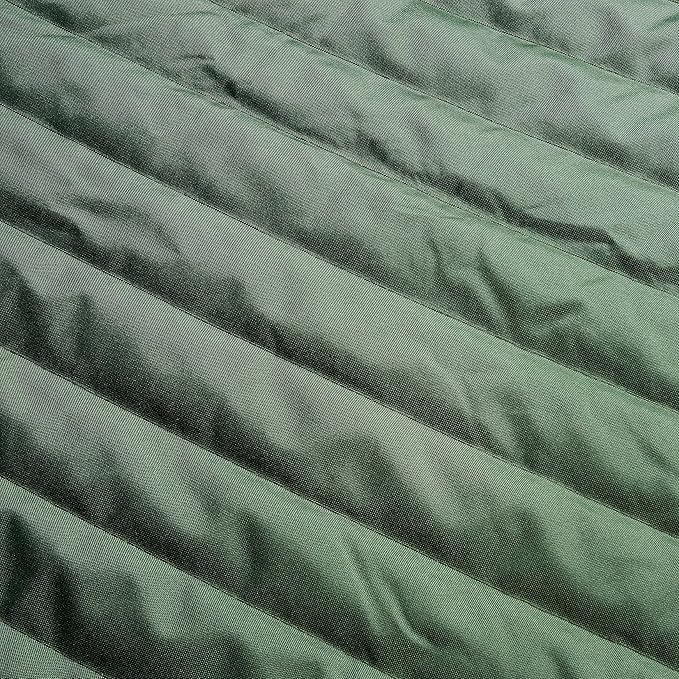 Fab Habitat Solid Quilted Recycled Polyester Hammock with Pillow, Curved Spreader Bar - Fargo - Green - Indoor/Outdoor, Quick Dry, 2 Person 460 lbs Capacity - Patio, Poolside - 11-14 ft Adjustable