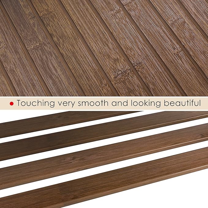 SMIBUY Bamboo Shoe Rack Bench, 3-Tier Shoe Organizer Storage Shelf for Entryway Hallway Bathroom Living Room (Walnut)